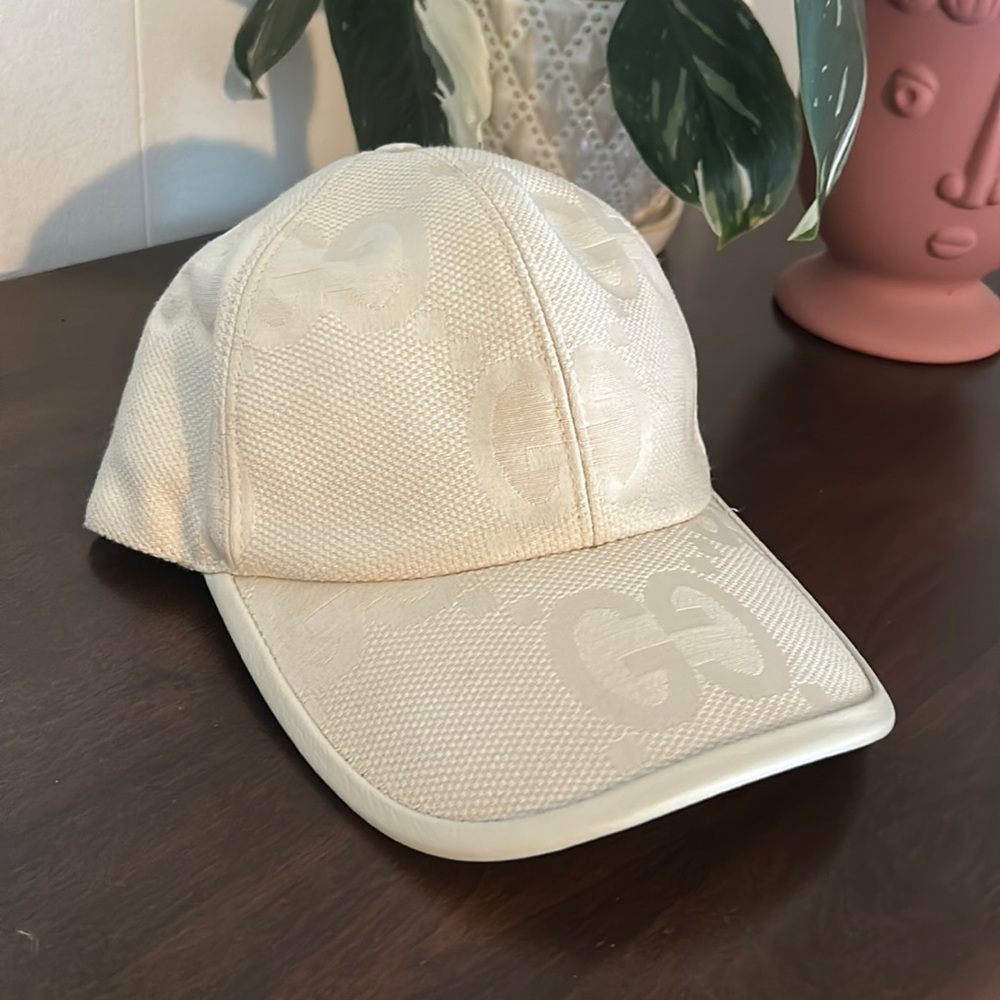 Gucci Logo Baseball Cap White Small